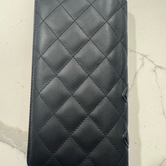 💯Authentic CHANEL Quilted Cambon Long Black Calfskin w/ Silver Hardware - Picture 2 of 8